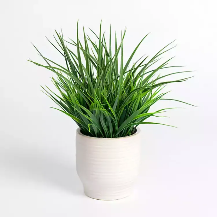 Arrangements & Greenery>Kirklands Home Seagrass Arrangement in White Pot
