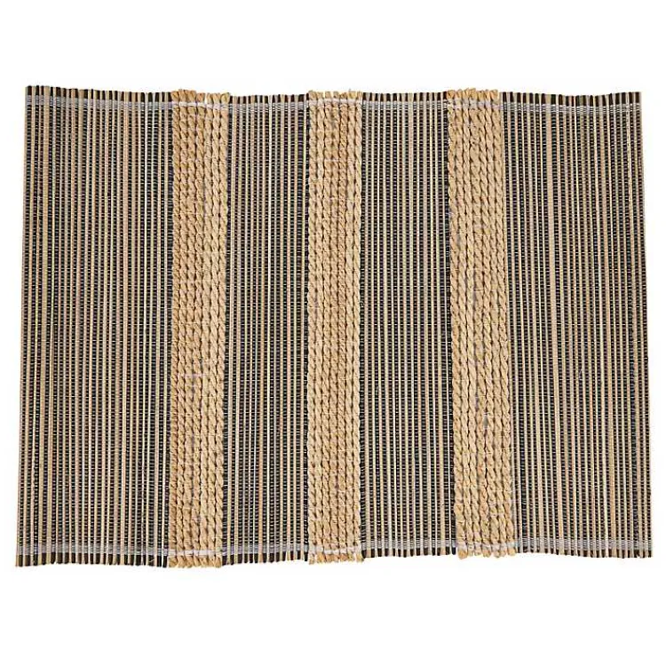 Kirklands Home Seagrass Striped 4-pc. Placemat Set New