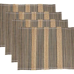 Kirklands Home Seagrass Striped 4-pc. Placemat Set New