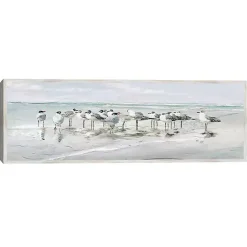 Kirklands Home Seagull Gathering Framed Canvas Art Print Multi Discount