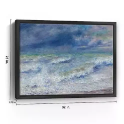 Kirklands Home Seascape Framed Canvas Art Print, 26x32 Blue Clearance
