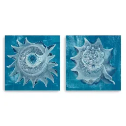 Kirklands Home Seashore Canvas Art Prints, Set of 2 Blue Outlet