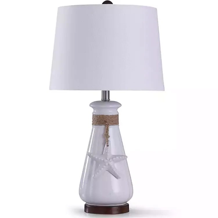 Kirklands Home Seaside Rope Tie Table Lamp White Discount