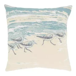 Pillows>Kirklands Home Seaside Sand Pipers Throw Pillow