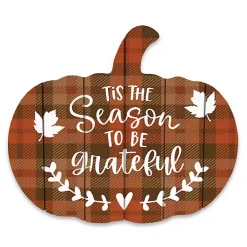 Fall>Kirklands Home Season to Be Grateful Pumpkin Wall Plaque