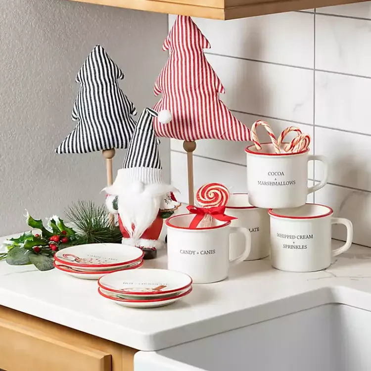 Christmas Dining & Entertaining>Kirklands Home Seasonal Sweets Mugs, Set of 4 White