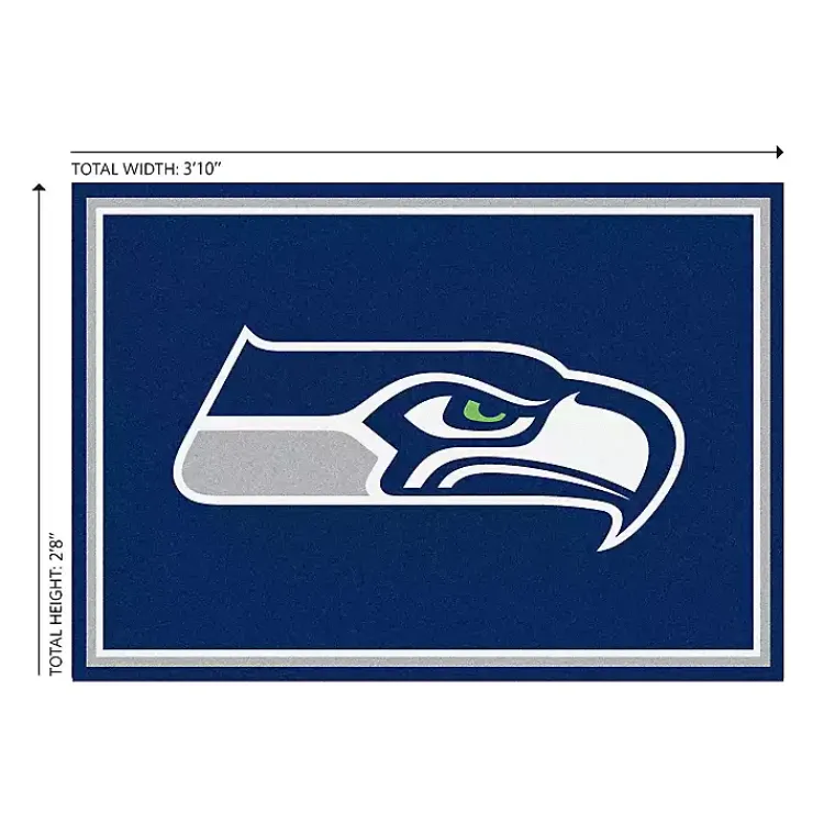 Kirklands Home Seattle Seahawks Area Rug, 3x4 Blue Outlet