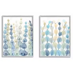 Kirklands Home Seaweed Plants Framed Canvas Art Prints, Set of 2 Blue Discount