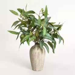 Arrangements & Greenery>Kirklands Home Seeded Eucalyptus ery Arrangement Green