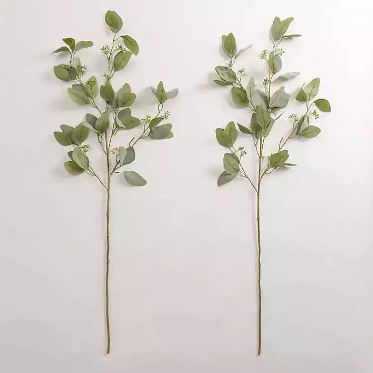 Stems & Bouquets>Kirklands Home Seeded Eucalyptus Sprays, Set of 2 Green