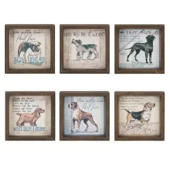 Kirklands Home Sentimental Dogs Framed Art Prints, Set of 6 Multi Sale
