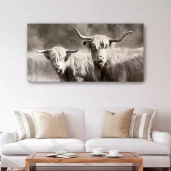 Kirklands Home Sepia Hairy Highland Canvas Art Print Discount