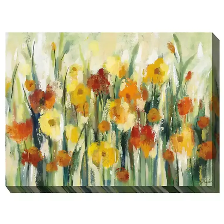 Kirklands Home September Flowers Outdoor Canvas Art Print New