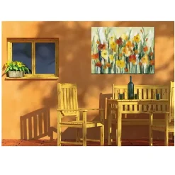 Kirklands Home September Flowers Outdoor Canvas Art Print New