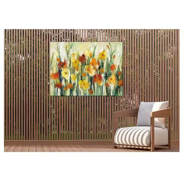 Kirklands Home September Flowers Outdoor Canvas Art Print New