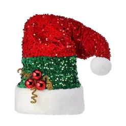 Christmas Ornaments>Kirklands Home Sequin Santa Hat Tree Topper