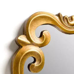 Kirklands Home Serena Antique Gold Carved Scroll Wall Mirror Clearance
