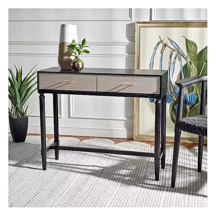 Kirklands Home Serena 2-Drawer Console Table Black Hot
