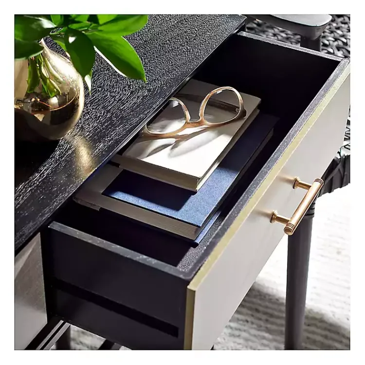 Kirklands Home Serena 2-Drawer Console Table Black Hot