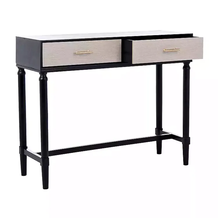 Kirklands Home Serena 2-Drawer Console Table Black Hot