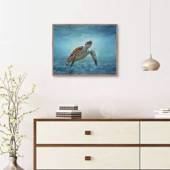 Kirklands Home Serene Sea Turtle Framed Canvas Art Print Sale