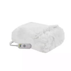 Blankets & Throws>Kirklands Home Serta Shaggy Faux Fur Heated Throw White