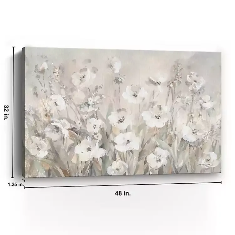 Kirklands Home Shades of Canvas Art Print, 32x48 White Clearance