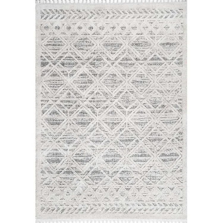 Kirklands Home Shaggy Lattice Tassel Ansley Area Rug, 5x7 Discount