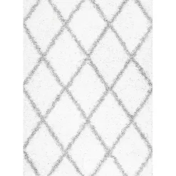 Kirklands Home Shanna Diamond Area Rug, 8x10 White Sale