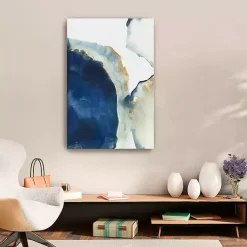 Kirklands Home Shapes of Watercolor Canvas Art Print Blue Sale