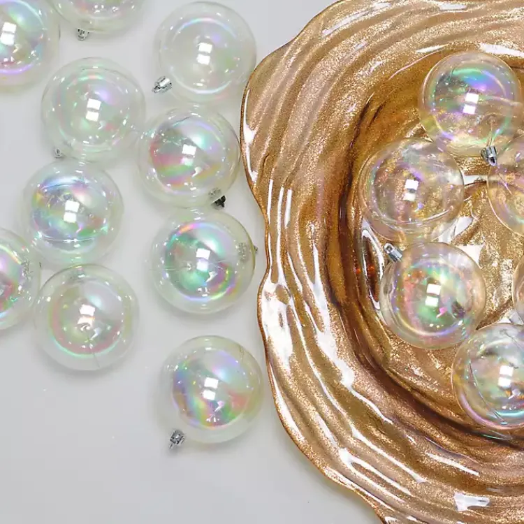 Christmas Ornaments>Kirklands Home Shatterproof Iridescent 32-pc. Ornaments Clear