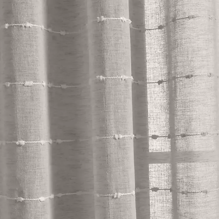 Kirklands Home Sheer Textured Curtain Panel Set, 84 in. Gray Outlet