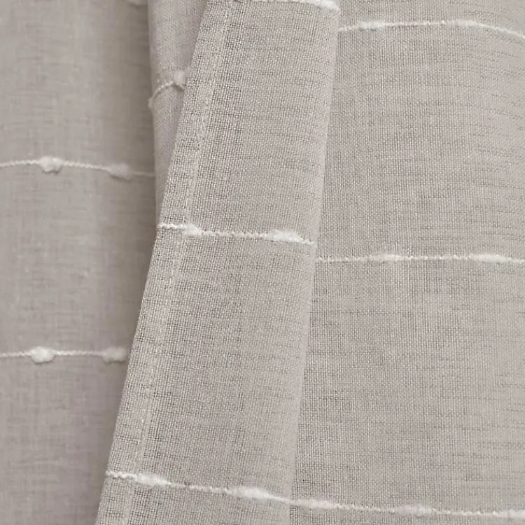 Kirklands Home Sheer Textured Curtain Panel Set, 84 in. Gray Outlet