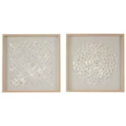 Kirklands Home Shell Design Shadow Box 2-pc. Wall Art New