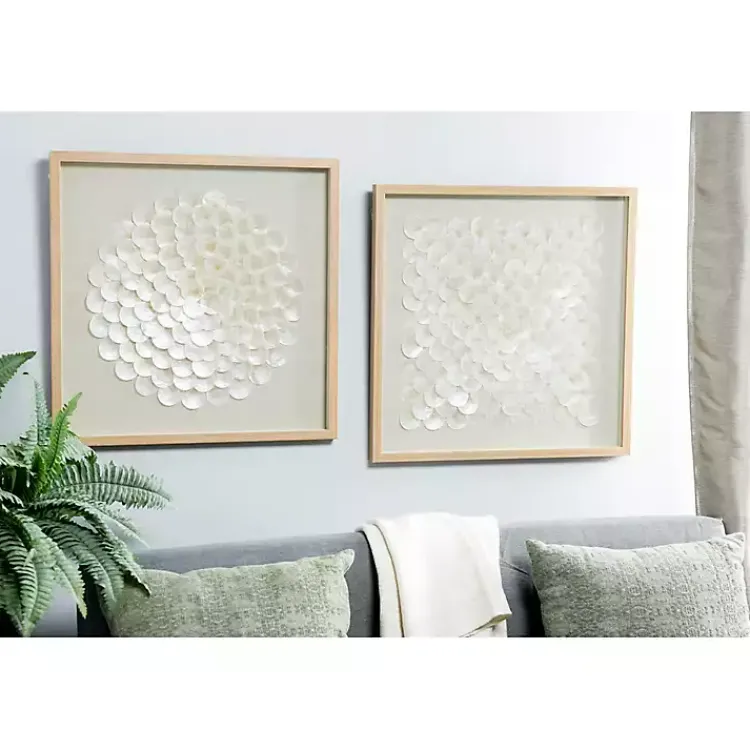 Kirklands Home Shell Design Shadow Box 2-pc. Wall Art New