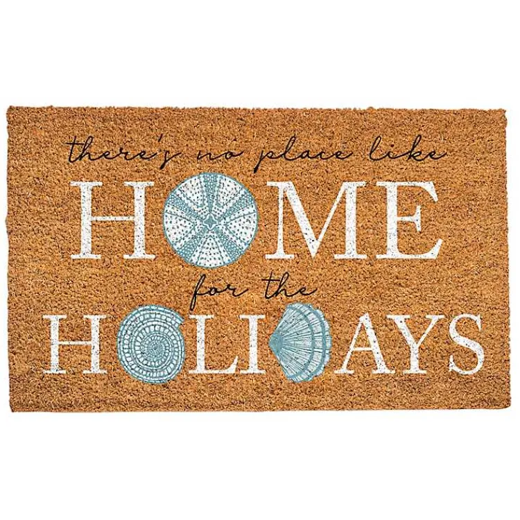 Outdoor Christmas Decorations>Kirklands Home Shells Home for the Holidays Coir Doormat