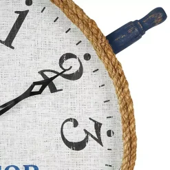 Kirklands Home Ship Wheel Wood and Rope Wall Clock Hot