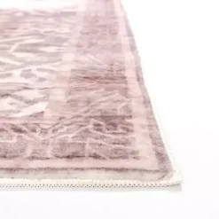 Kirklands Home Shiva Red Botanical Washable Area Rug, 5x8 New
