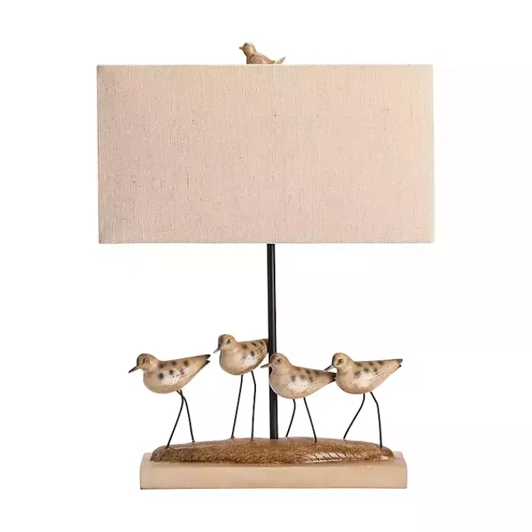 Kirklands Home Shore Birds Hand Carved Table Lamp Tan Best