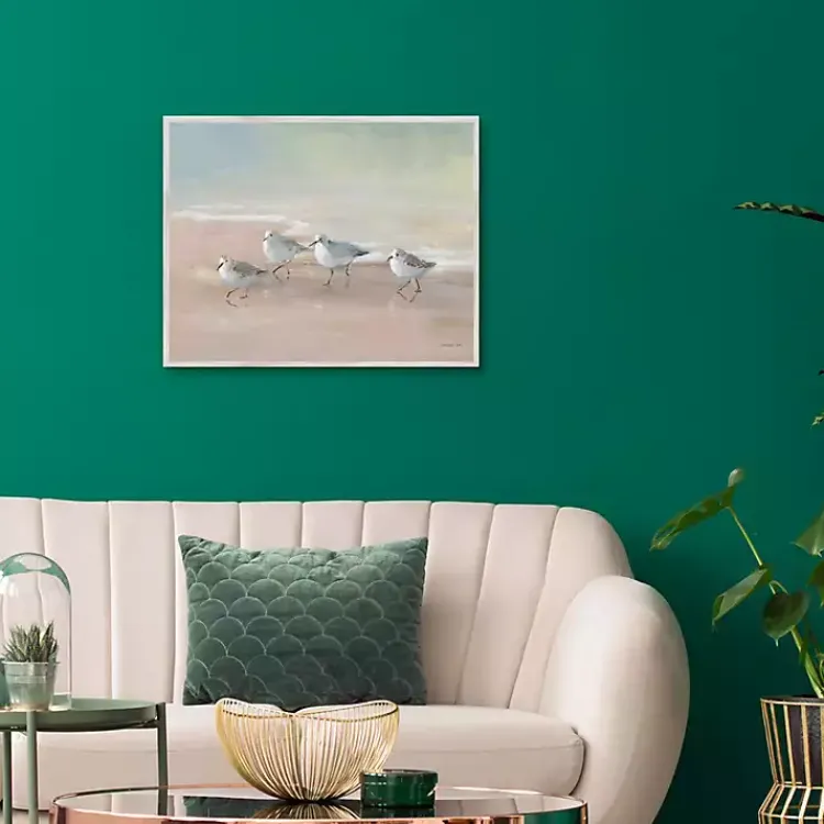 Kirklands Home Shorebirds on the Sand Framed Canvas Art Print Sale