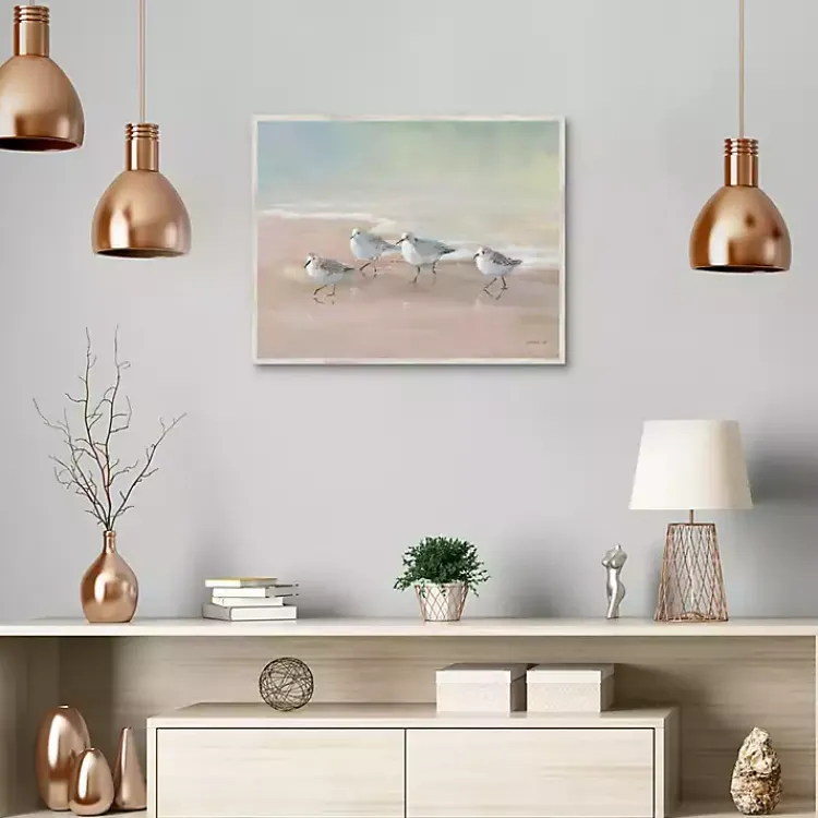 Kirklands Home Shorebirds on the Sand Framed Canvas Art Print Sale