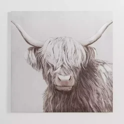 Kirklands Home Shy Highland Cow Canvas Art Print Best