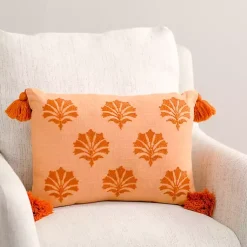 Pillows>Kirklands Home Sienna Medallion Beckford Lumbar Pillow Orange