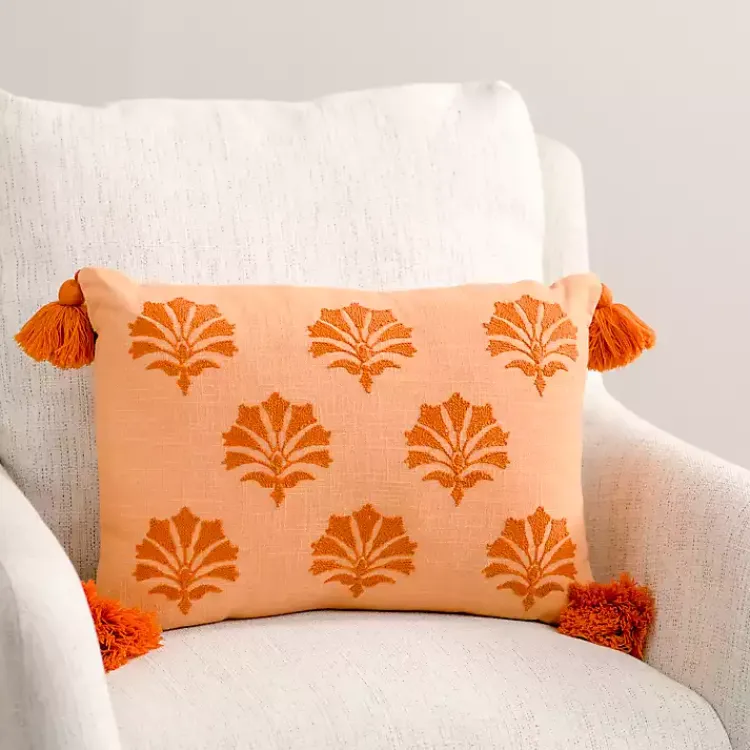 Pillows>Kirklands Home Sienna Medallion Beckford Lumbar Pillow Orange