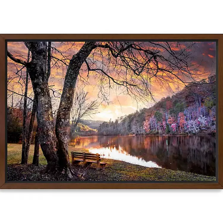 Kirklands Home Silence of Sunset Framed Canvas Art Print New