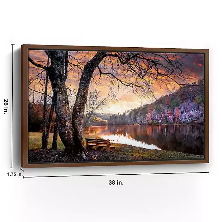 Kirklands Home Silence of Sunset Framed Canvas Art Print New
