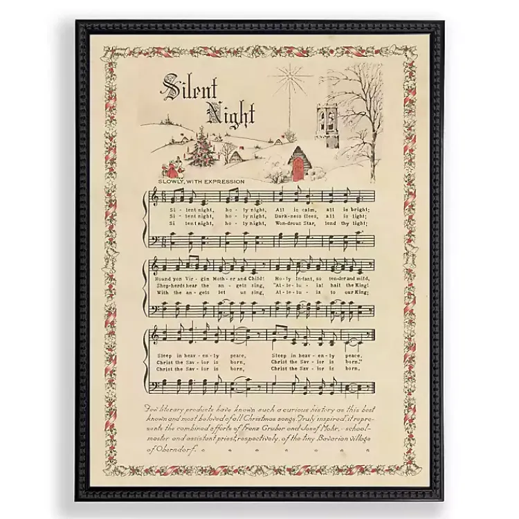 Christmas Art & Wall Decor>Kirklands Home Silent Night Christmas Hymn Wall Plaque