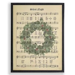 Christmas Art & Wall Decor>Kirklands Home Silent Night Hymn Framed Christmas Art Print