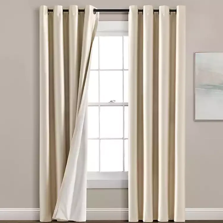 Kirklands Home Silky Wheat Blackout Curtain Panel, 95 in. Gold