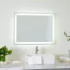 Kirklands Home Silver Adjustable LED Wall Mirror New